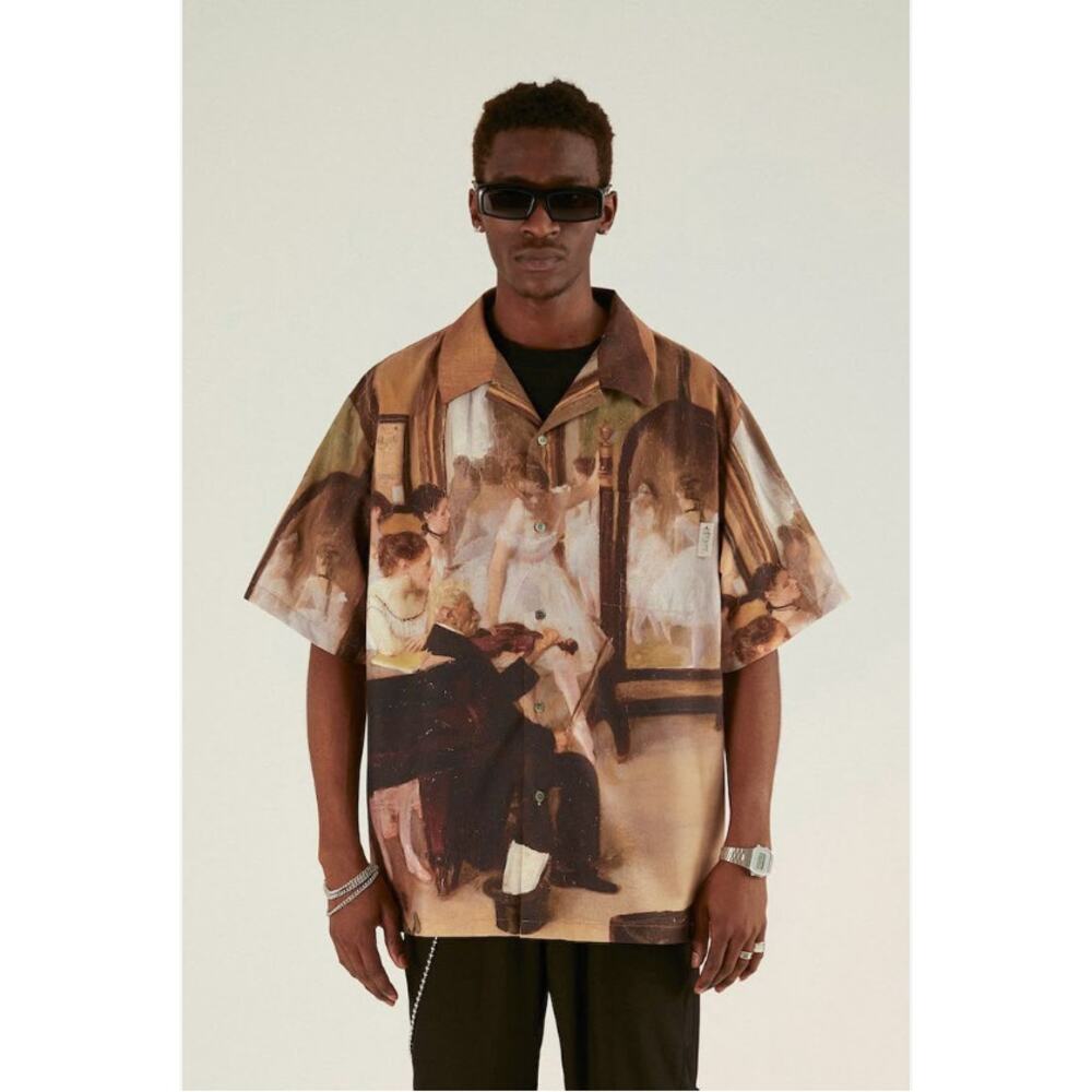 Empty Reference Dancers Paradise Short Sleeve Button Down size XS